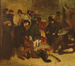 The Studio of the Painter, a Real Allegory, 1855 (detail)